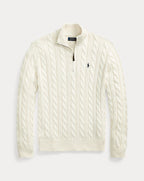 Polo Cable-Knit Cotton Quarter-Zip Jumper