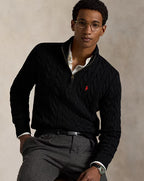 Polo Cable-Knit Cotton Quarter-Zip Jumper