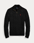 Polo Cable-Knit Cotton Quarter-Zip Jumper
