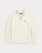 Polo Cable-Knit Cotton Quarter-Zip Jumper
